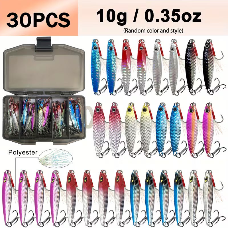 30pcs micro-jig set 7g-10g