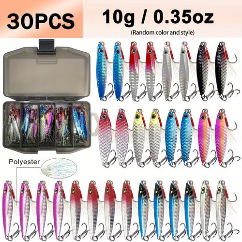 30pcs micro-jig set 7g-10g