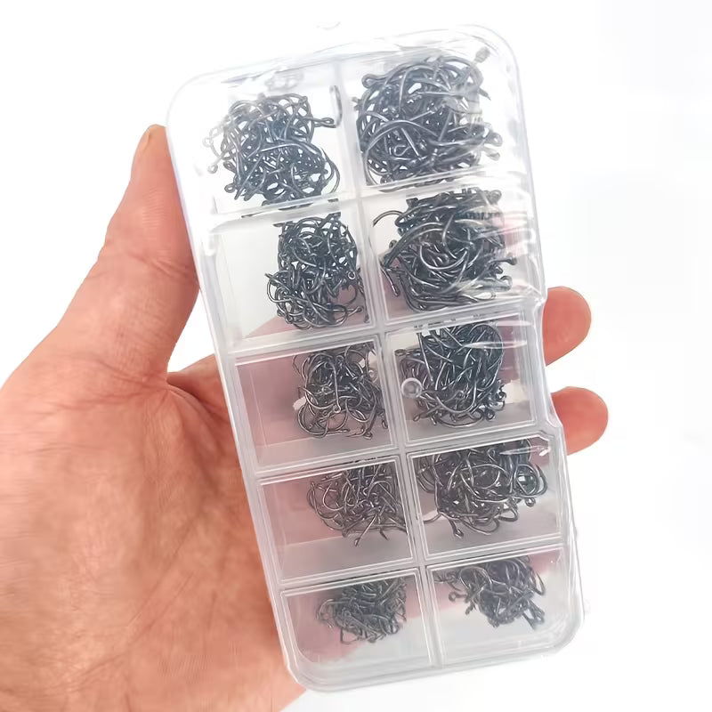 500pc Carbon steel fishing hooks